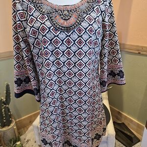 Geometric Patterned Women's Dress